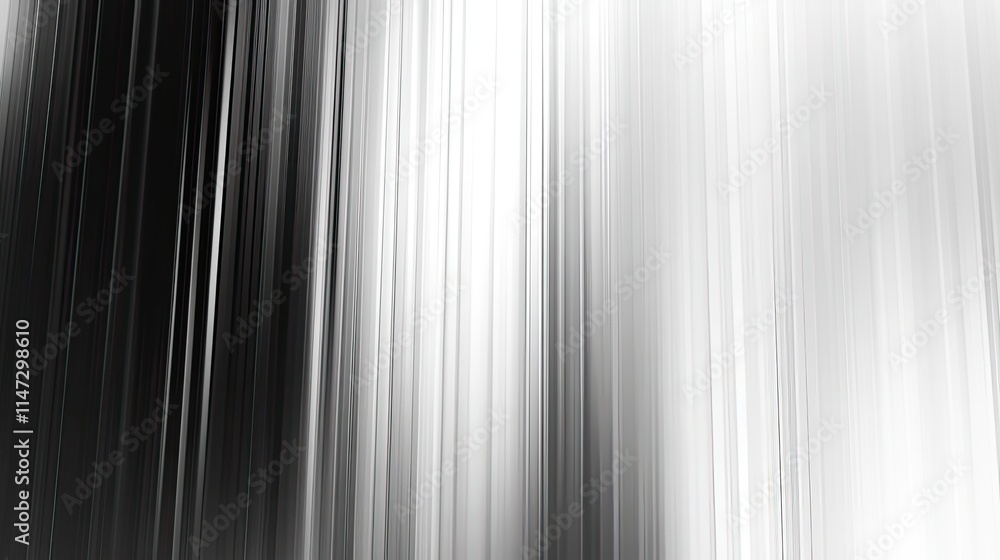 Obraz premium Abstract Black and White Vertical Lines with Smooth Gradient Effect