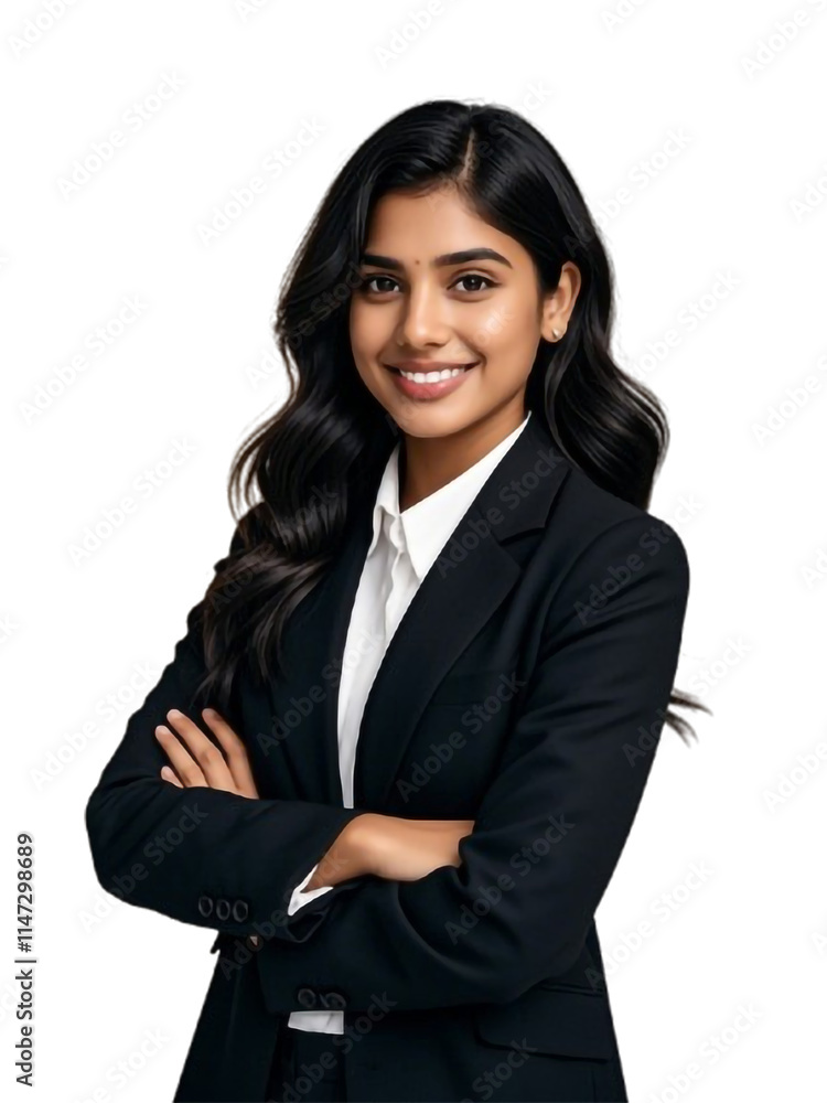 A young woman wearing a professional business suit with a white and transparent background. A young woman wearing a professional business suit with a white and transparent background.