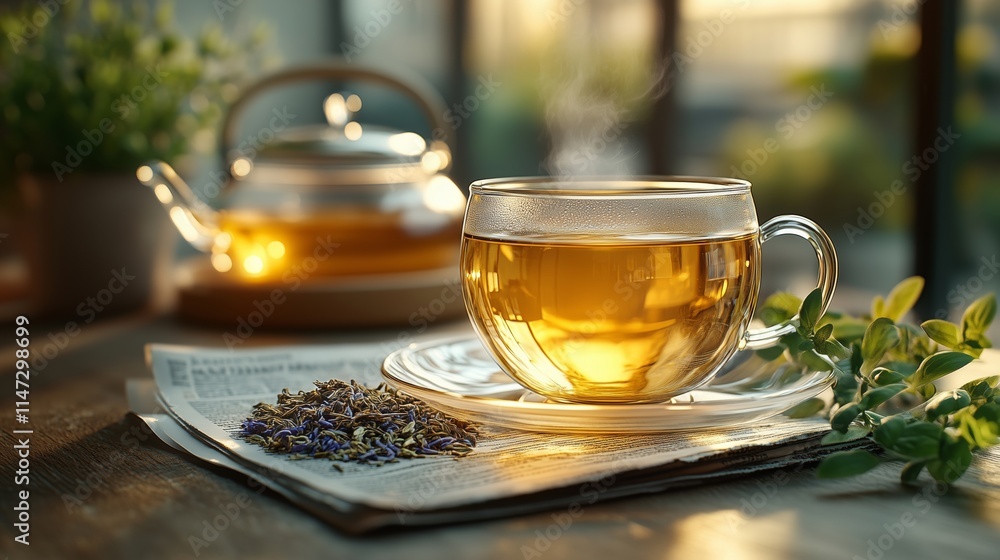 Enjoy a Relaxing Moment with Herbal Tea and Its Fragrant Aroma Enjoy a Relaxing Moment with Herbal Tea and Its Fragrant Aroma