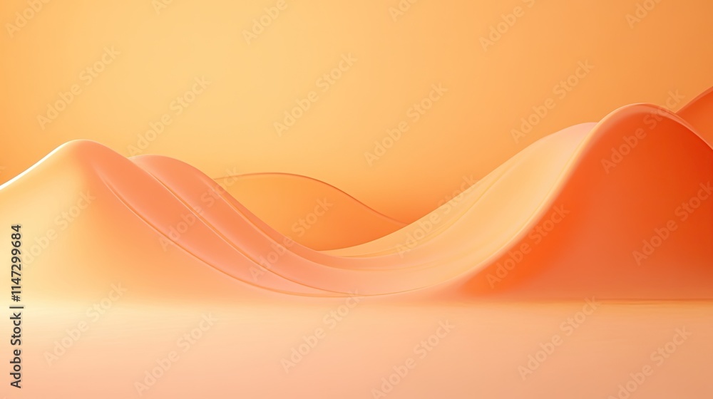 Soft Orange Waves in Abstract Landscape Design for Background Use Soft Orange Waves in Abstract Landscape Design for Background Use