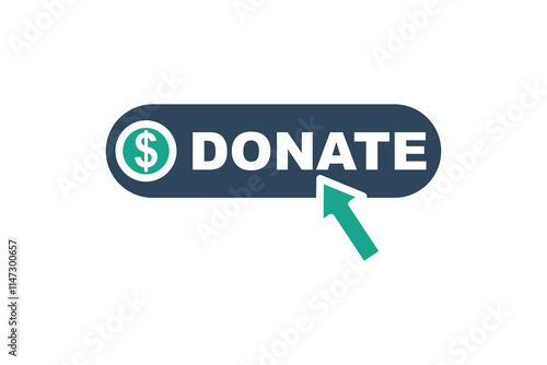 Donate button icon. solid icon style. icon related to charity. donation elements vector illustration
