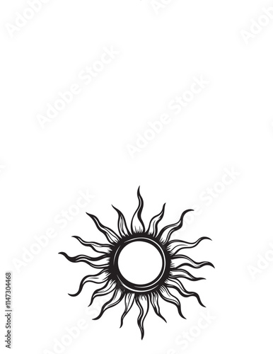 Sun Silhouette Vector illustration