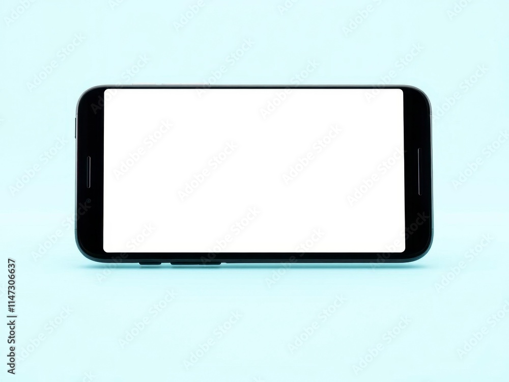 A mockup of a smartphone displaying a social media post template, ready for customization, template, technology, social media A mockup of a smartphone displaying a social media post template, ready for customization, template, technology, social media