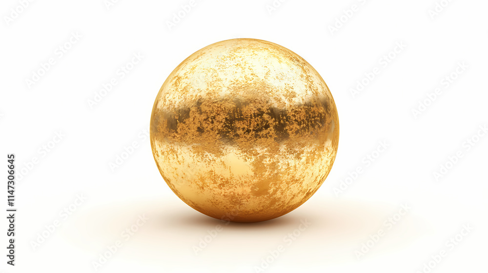Golden sphere isolated on a white background. Gilded. Illustration Golden sphere isolated on a white background. Gilded. Illustration