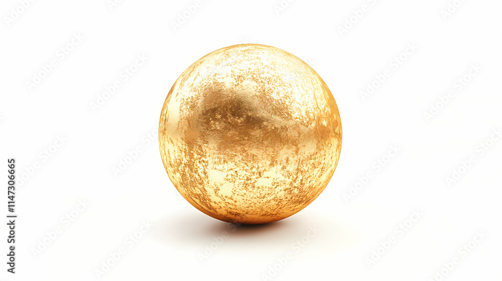 Golden sphere isolated on a white background. Gilded. Illustration Golden sphere isolated on a white background. Gilded. Illustration