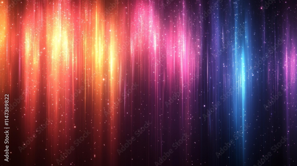 Vibrant glowing vertical light abstract background. Generative AI Vibrant glowing vertical light abstract background. Generative AI