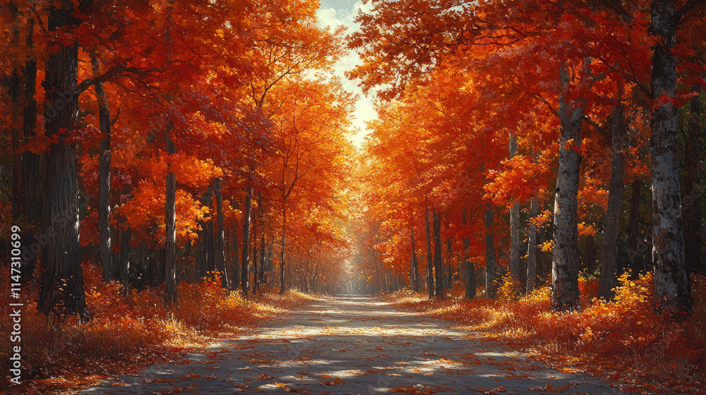 Autumn Forest in Golden Light Autumn Forest in Golden Light