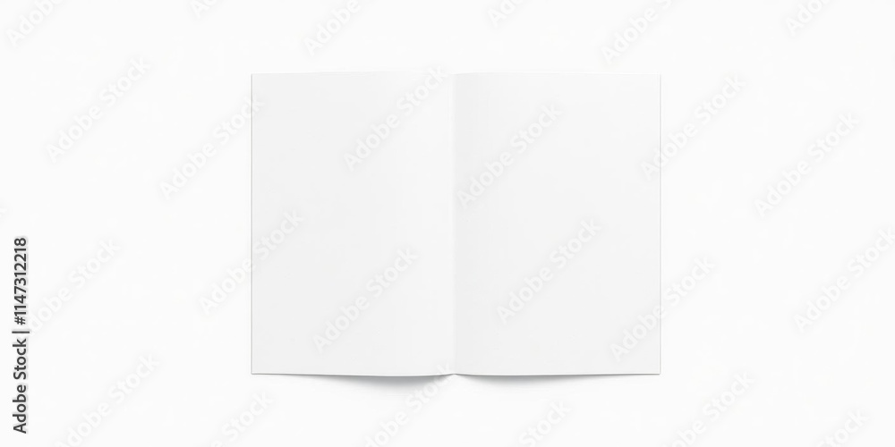 Open brochure mockup isolated on a white background, brochure, paper, pamphlet Open brochure mockup isolated on a white background, brochure, paper, pamphlet