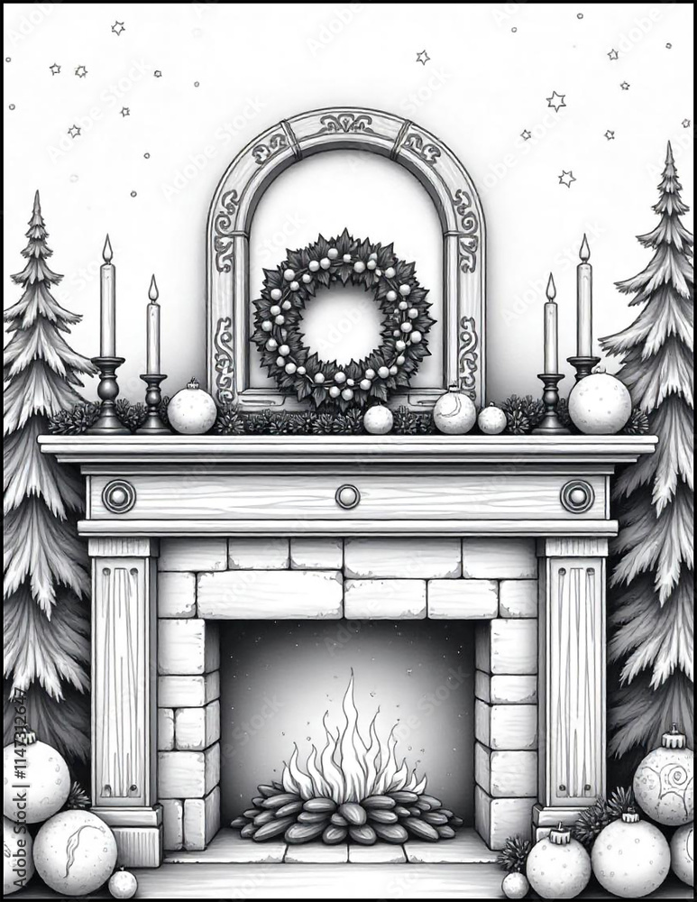custom made wallpaper toronto digitalChristmas coloring page size 8.5 x 11