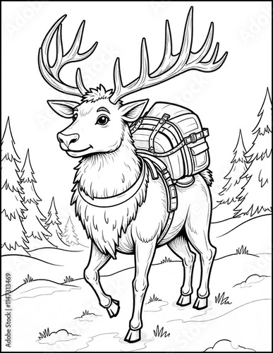 Wallpaper Mural Christmas coloring page size 8.5 x 11 Torontodigital.ca