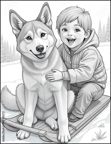 Wallpaper Mural Christmas coloring page size 8.5 x 11 Torontodigital.ca