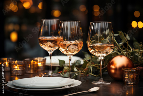 table set for Christmas: , 