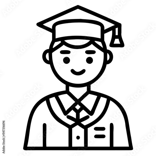 High-quality education icons collection black line art vector.