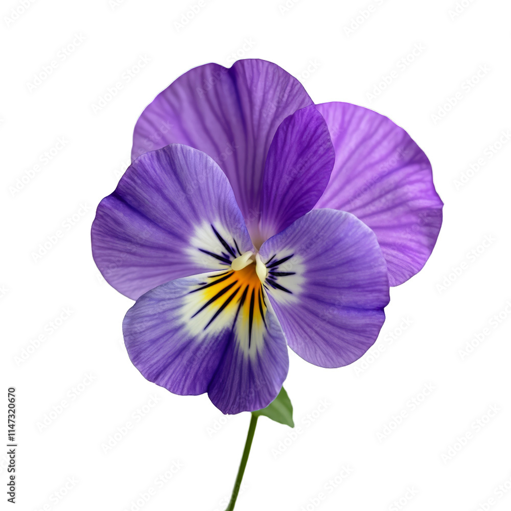 Naklejka premium Purple flower with white center