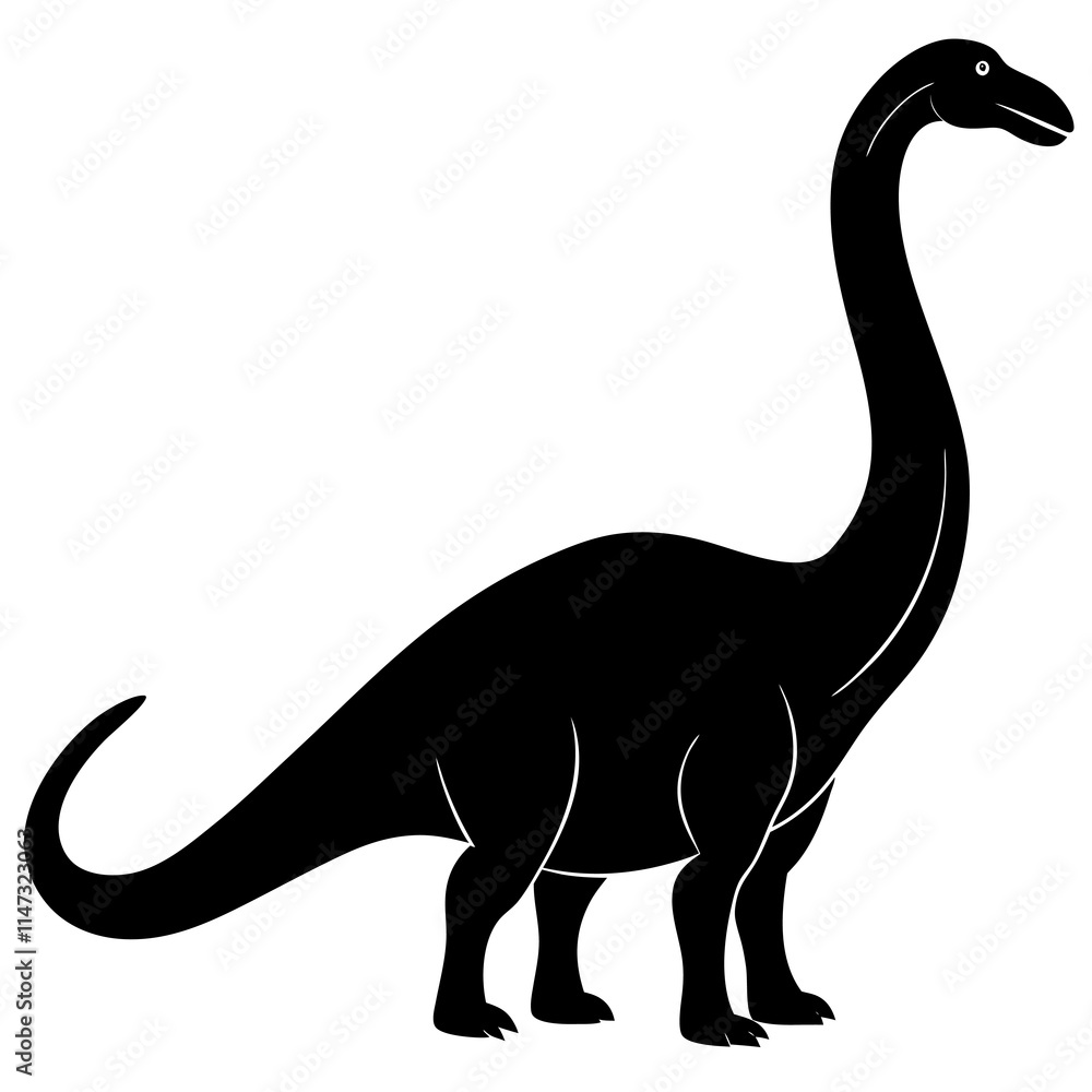 Brachiosaurus Silhouette vector illustration Brachiosaurus Silhouette vector illustration