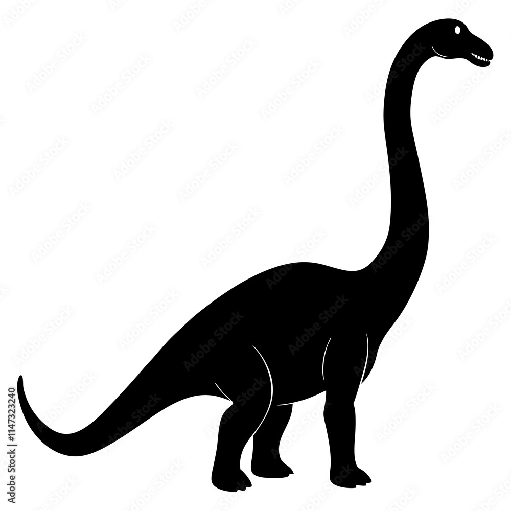 Brachiosaurus Silhouette vector illustration Brachiosaurus Silhouette vector illustration