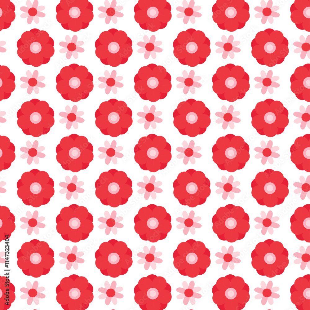 seamless pattern with red flowers seamless pattern with red flowers
