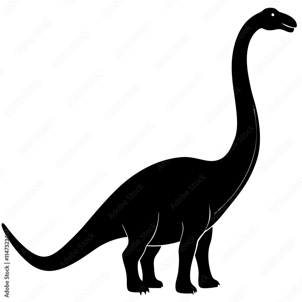 Brachiosaurus Silhouette vector illustration Brachiosaurus Silhouette vector illustration