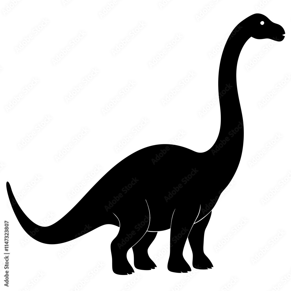 Brontosaurus Silhouette vector illustration Brontosaurus Silhouette vector illustration