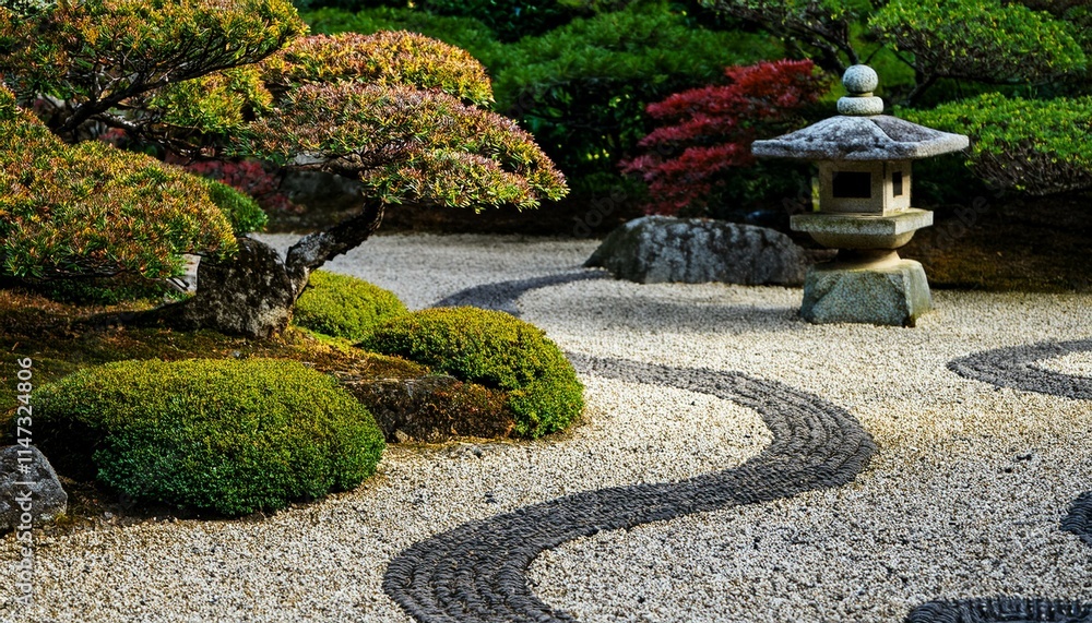 Obraz premium Experience the tranquility of a garden. 