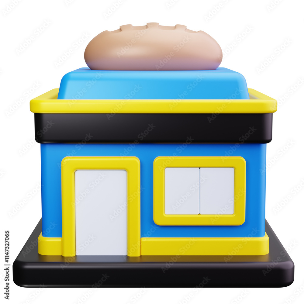 bakery shop 3d render icons bakery shop 3d render icons