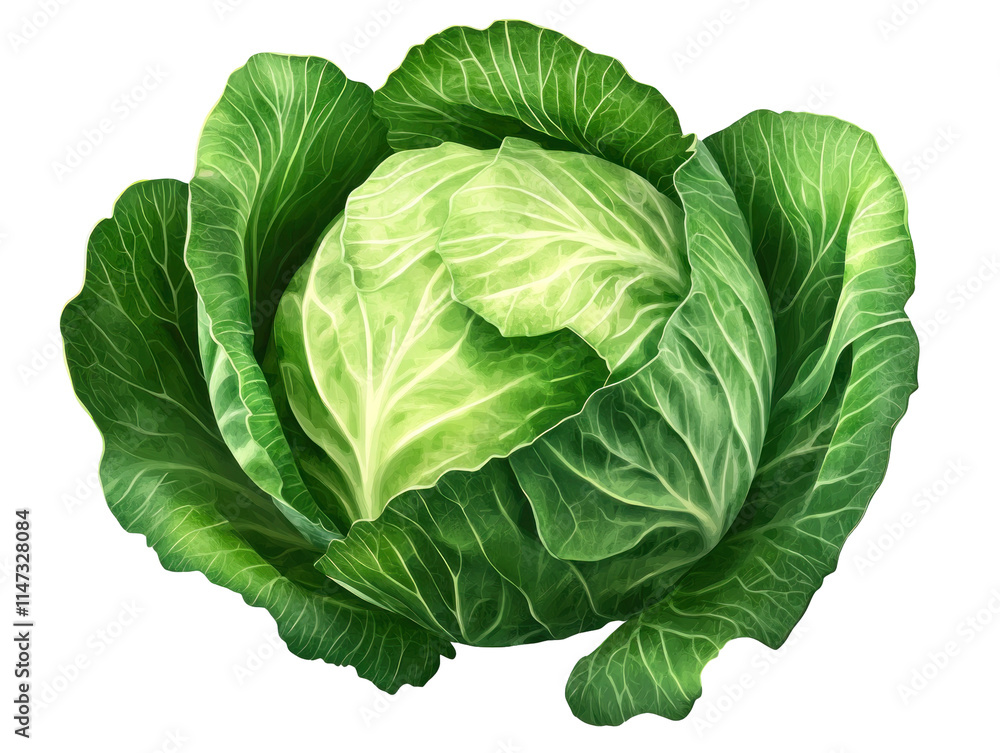 Isolated Fresh Cabbage with Vibrant Green Leaves on Transparent Background for Culinary or Healthy Lifestyle Use Isolated Fresh Cabbage with Vibrant Green Leaves on Transparent Background for Culinary or Healthy Lifestyle Use
