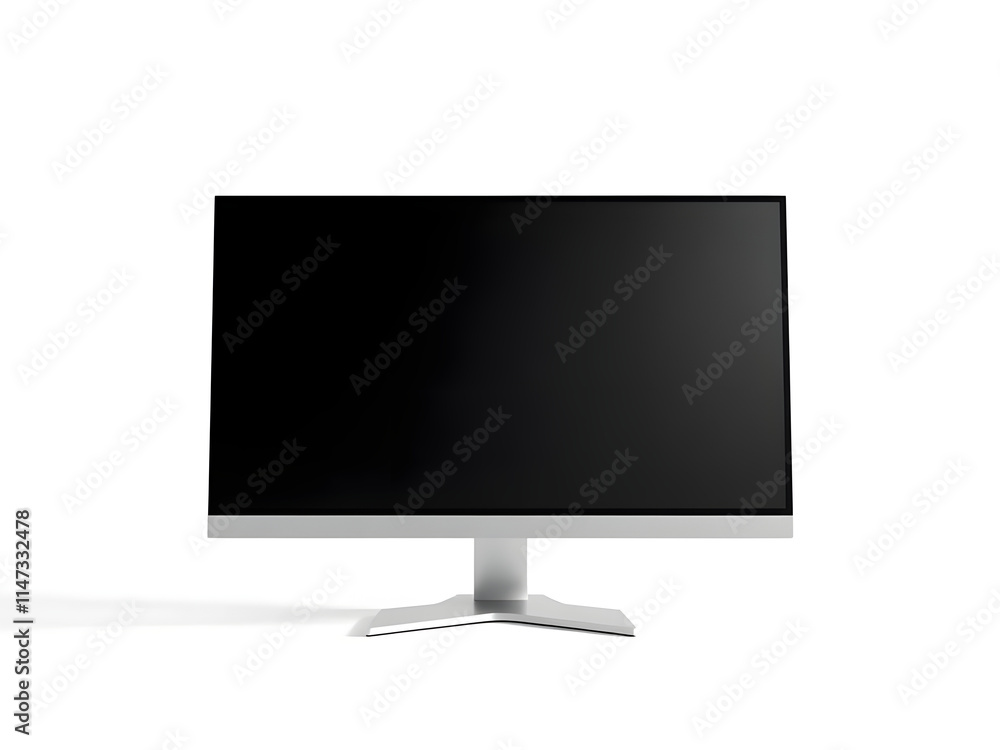 desktop computer monitor flat screen display isolated on white background desktop computer monitor flat screen display isolated on white background