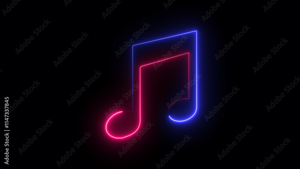 multicolor music icon on black background. Music notes symbol. multicolor music icon on black background. Music notes symbol.