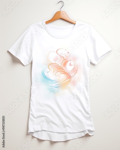 Modern Premium T-Shirt Design with Spencerian Calligraphy Artistry photo