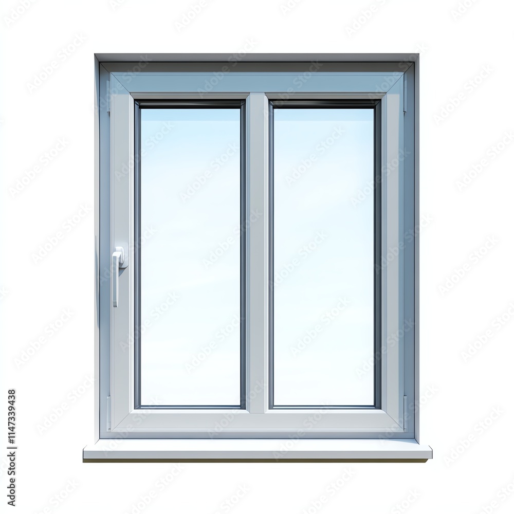 Double window design, white isolate background. Double window design, white isolate background.