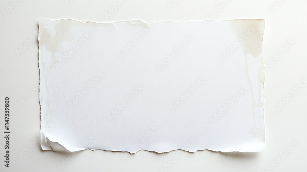 Torn edge paper on a white isolate background, ideal for design projects. Torn edge paper on a white isolate background, ideal for design projects.