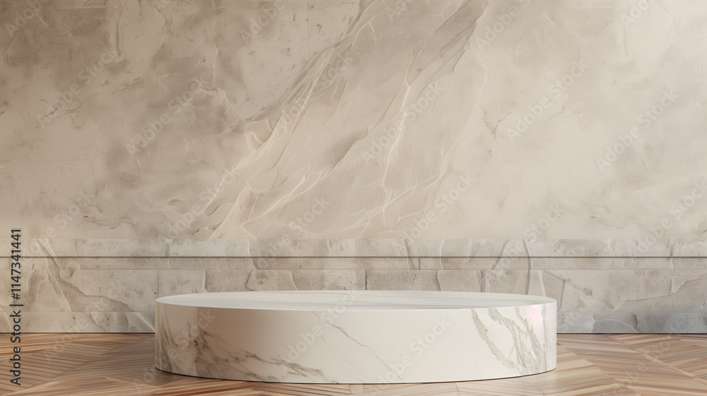 Round Marble Display Podium in Beige Elegant Interior
Round Marble Display Podium in Beige Elegant Interior