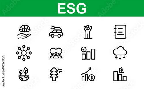 Comprehensive ESG Icon Collection - Perfect for Green, Ethical, and Corporate Responsibility Branding