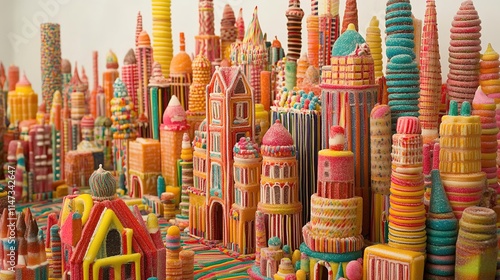 Candy Cityscape: A Vision of Sweet Architecture photo