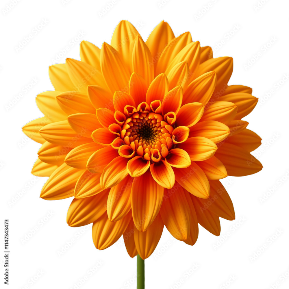 Yellow flower with red center on black background Yellow flower with red center on black background