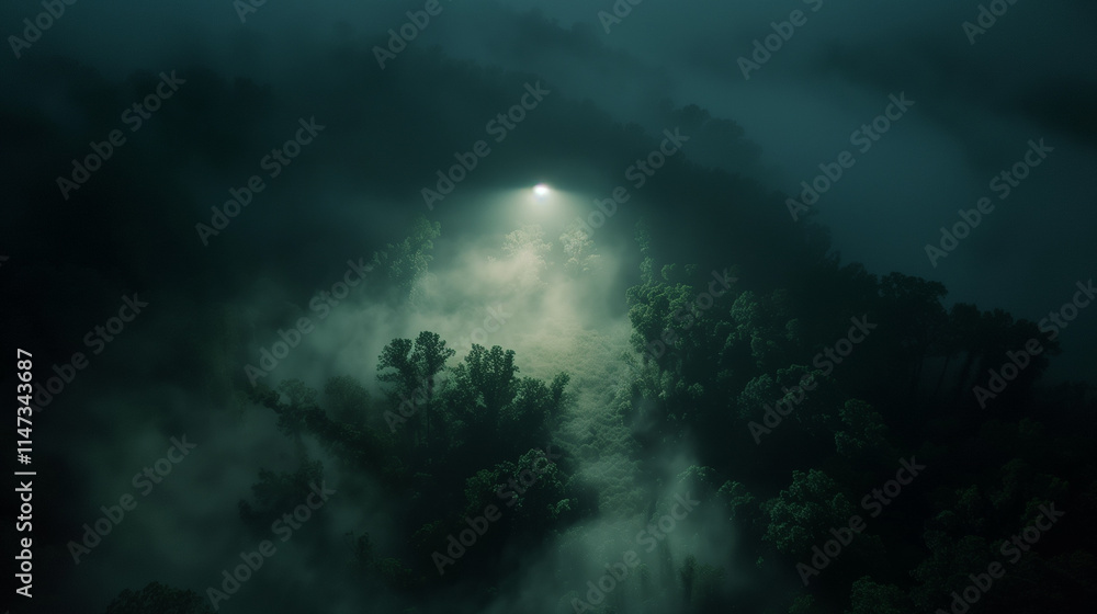 ufo over a forest ufo over a forest