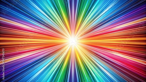 Wallpaper Mural Multicolor radial rays background with speed lines , abstract, symmetric, pattern, multicolor, radial, beams Torontodigital.ca