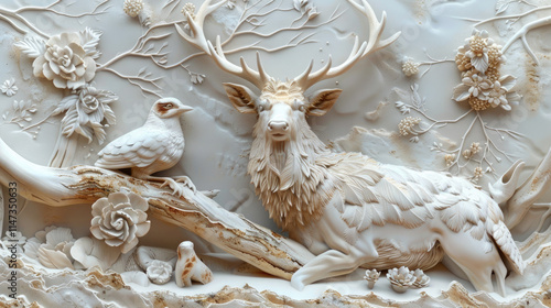 christmas decoration with deer