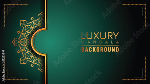 Luxury ornamental mandala logo background, arabesque style.