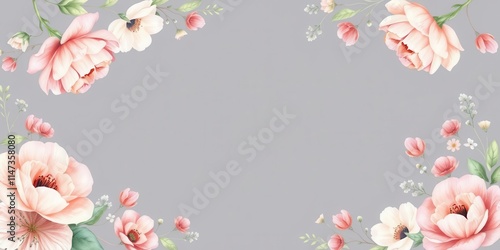 Watercolor Flowers Vector Collection featuring hand-painted floral elements in soft pastel hues perfect for designs related to spring, weddings, and nature, floral, pastel, vector photo