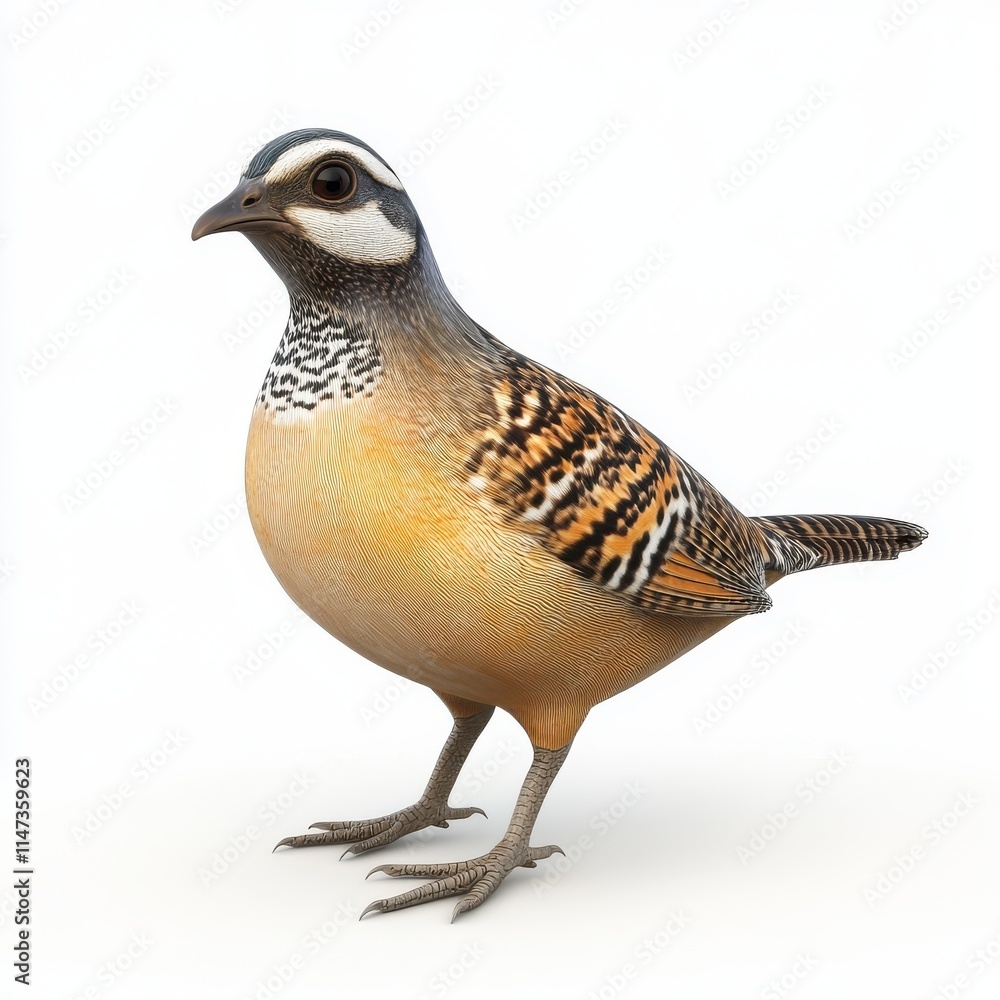 3D Quail Isolated and White Background 3D Quail Isolated and White Background