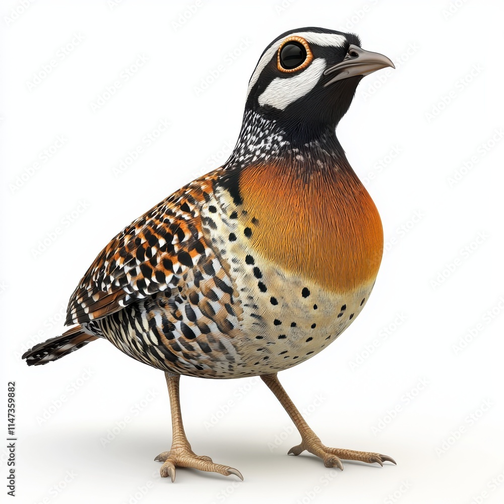 3D Quail Isolated and White Background 3D Quail Isolated and White Background