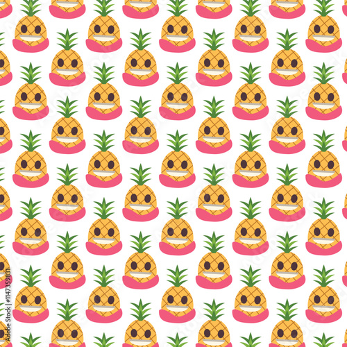 seamless pattern with funny monsters