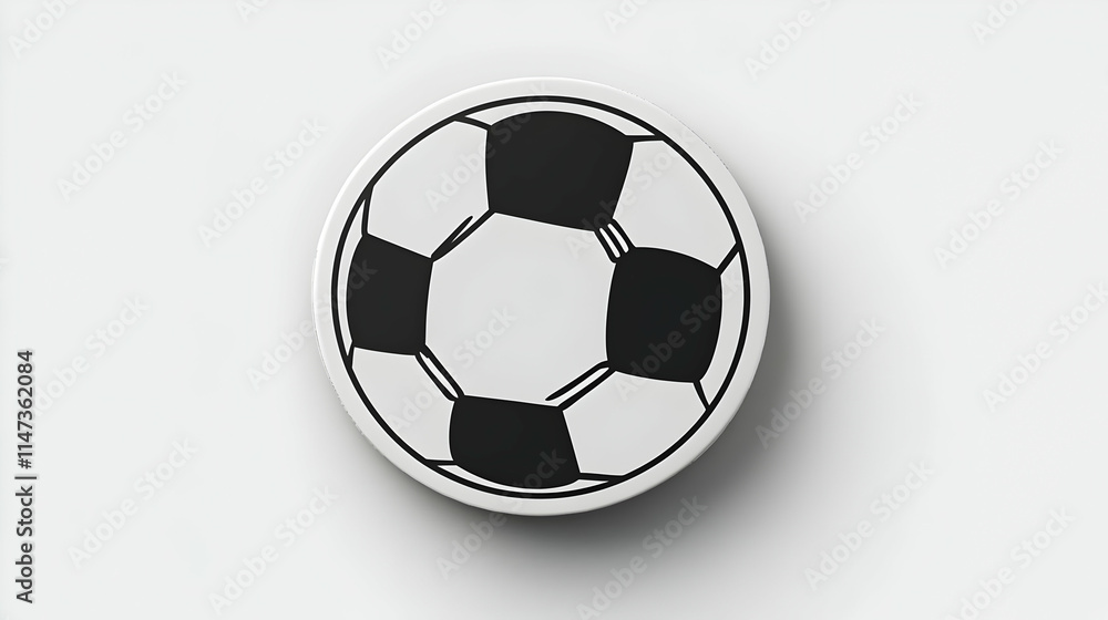 Soccer Ball Symbol on White Background Soccer Ball Symbol on White Background