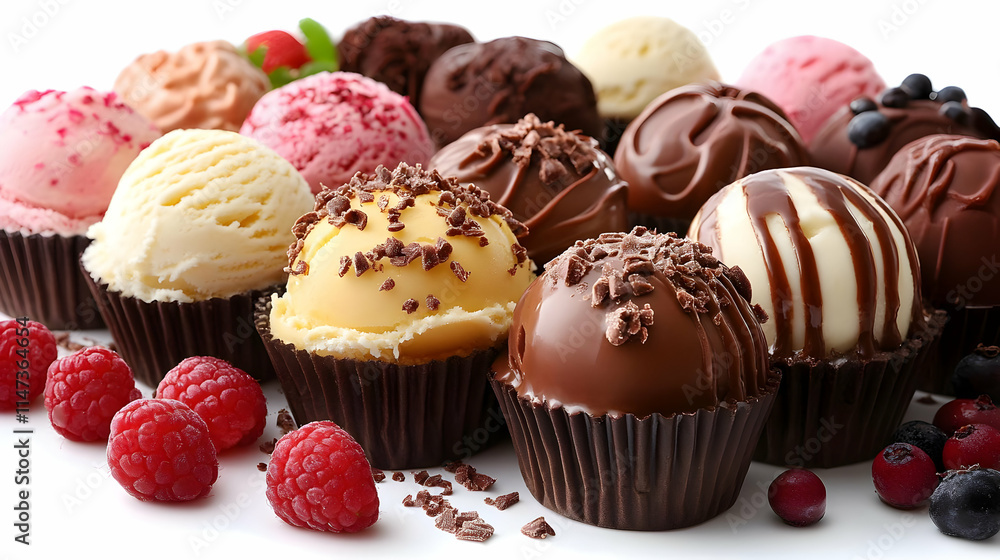 Chocolate Delights Meet Fruity Ice Cream: A Sweet Symphony Chocolate Delights Meet Fruity Ice Cream: A Sweet Symphony