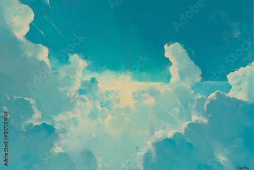 Cloudy Sky With Light