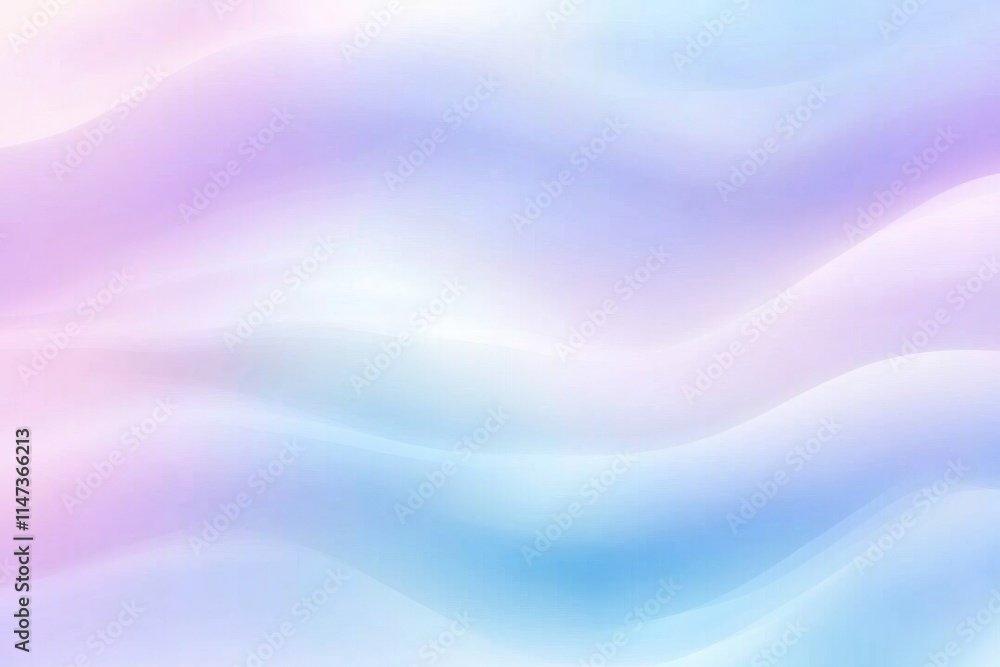 Fototapeta premium Soft Abstract Gradient Background with Gentle Waves in Pastel Colors of Pink, Purple, and Blue Ideal for Digital Designs and Creative Projects