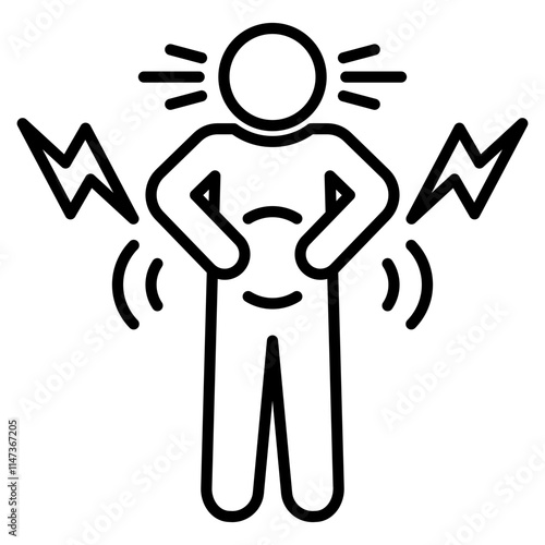 abdominal pain single icon