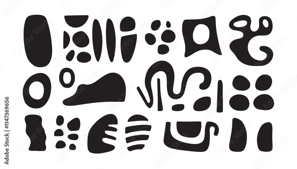 Experimental monochrome shapes with modern contrast Experimental monochrome shapes with modern contrast
