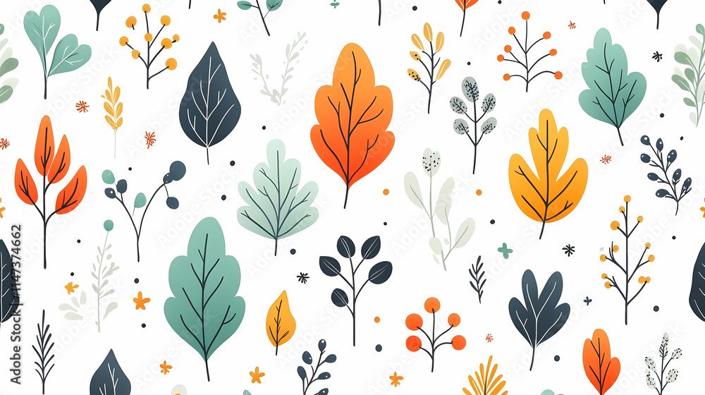 Autumn Leaves Fall Gently, Colorful Foliage Creates a Seasonal Tapestry. Autumn Leaves Fall Gently, Colorful Foliage Creates a Seasonal Tapestry.